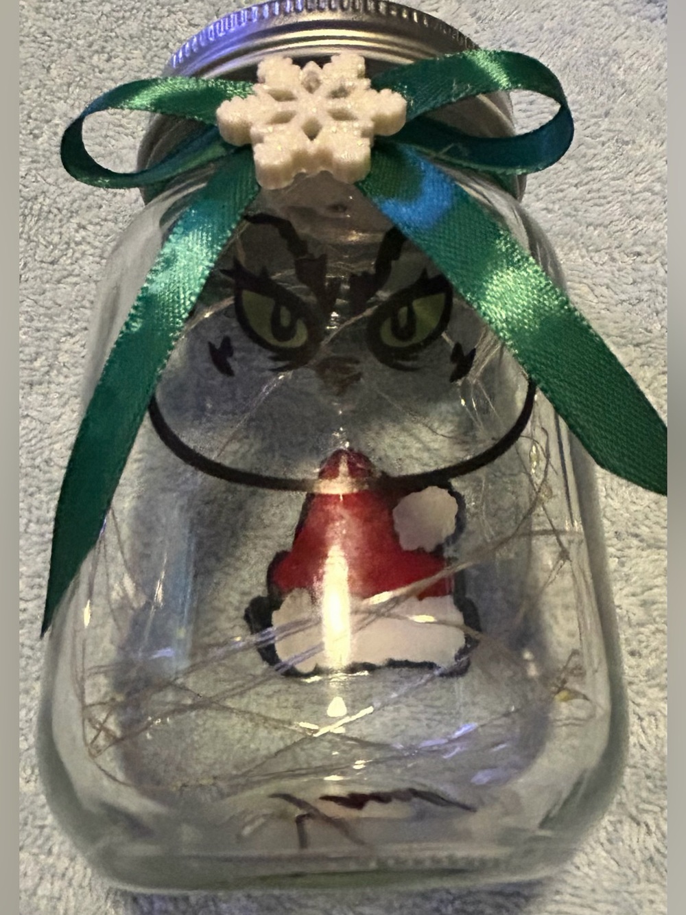 GRINCH-INSPIRED/FANDOM XMAS FAIRY-LIGHT DECOR/HANDPAINTED/HANDMADE! *PICK ONE* - Picture 4 of 8